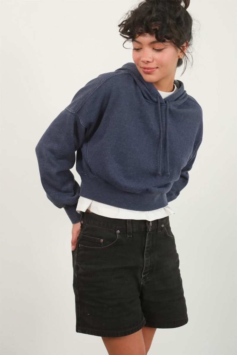 HYFVE Drop Shoulder Cropped Hoodie - Love Salve